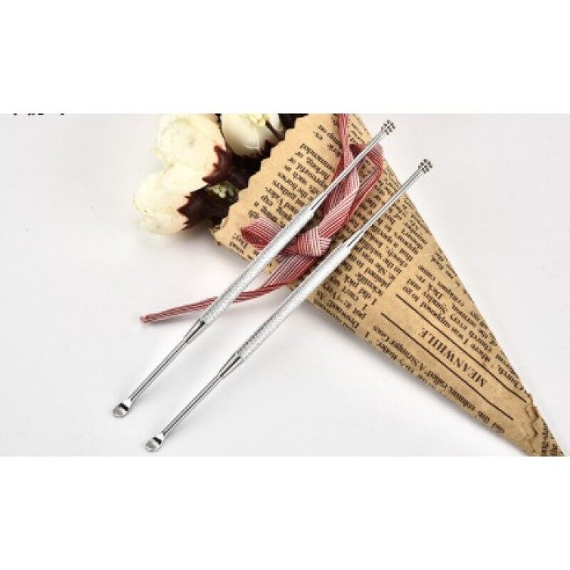 Korek Telinga Tebal 12.7cm Pembersih Kuping Ear Pick Stainless Steel Ear Pick Remover Two Side钢耳勺双边耳挖掏耳器挖耳器洁耳器耳挖勺
