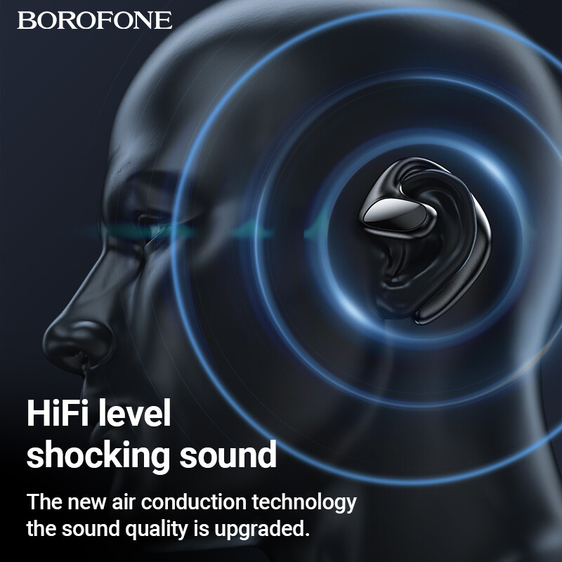 [NEW] BOROFONE BW22 TWS Bone Conduction Headphone Air Conduction True Wireless Bluetooth Headset Wireless Headphones BT5.3 Sports Headphones With Mic With Charging Case Open The Cover And Connect For iPhone Oppo Vivo Xiaomi Huawei Smartphone Universal