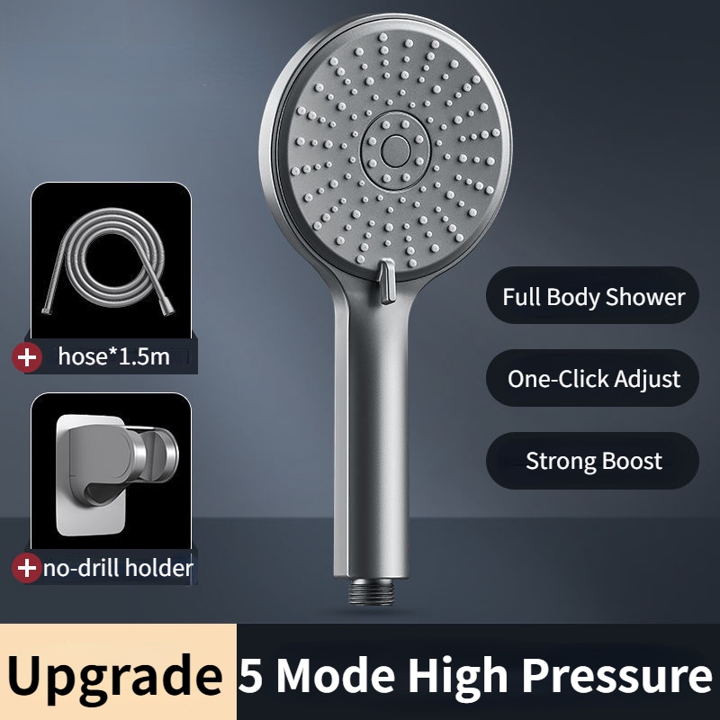 Pressurized Shower Head Bathroom Showerhead Set Large Panel Bathroom Large Water 5 Mode High Pressure Shower Head Water Heater Bath Faucet Rain