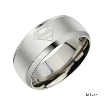 MeiYang Jewelry Simple Men Ring Superman Logo Finger Rings Fashion RING