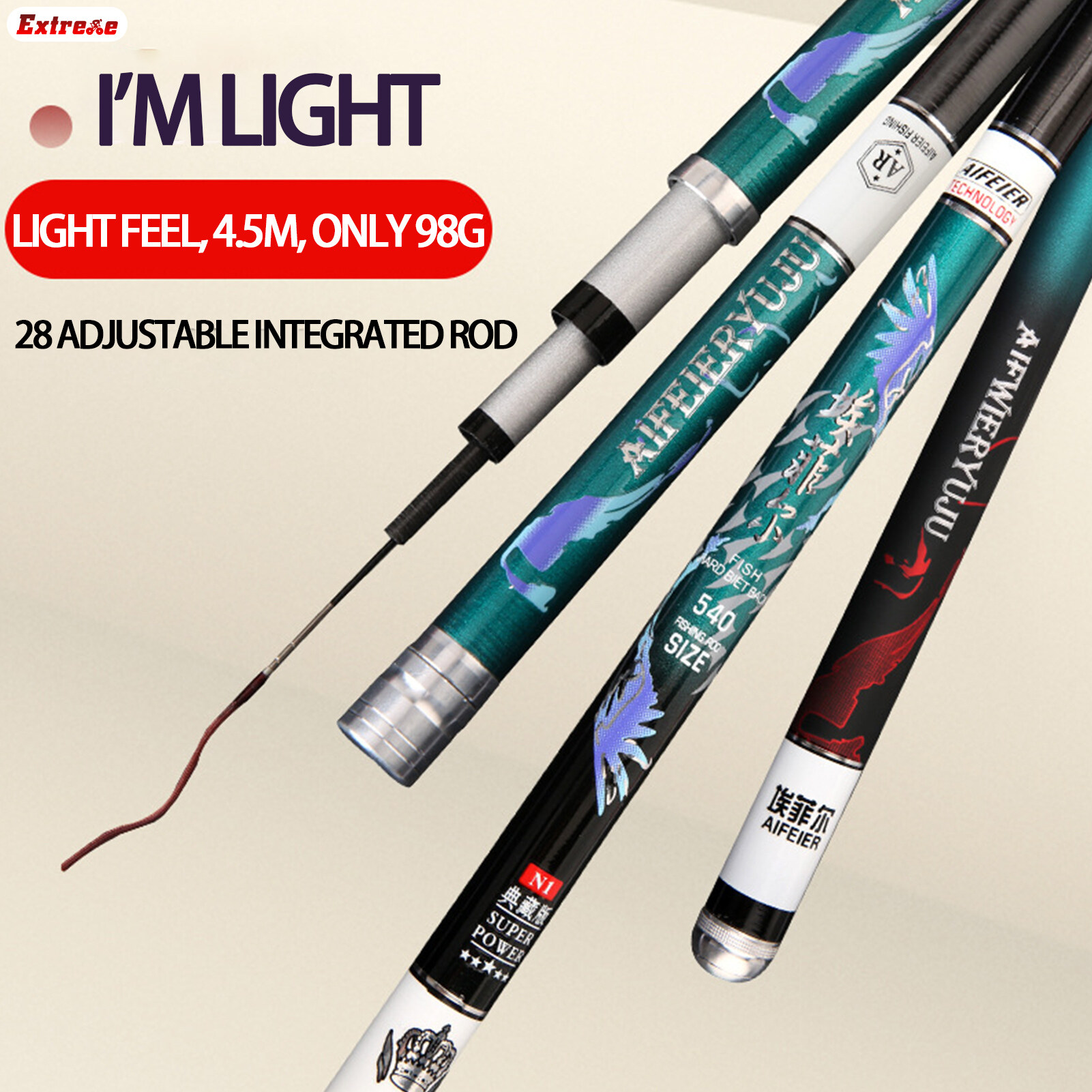 Extreme Carbon Fishing Rods Lightweight Casting Rods Sea Angling Tool Fishing Equipment 28 Telescopic Fishing Rod Carp Rod