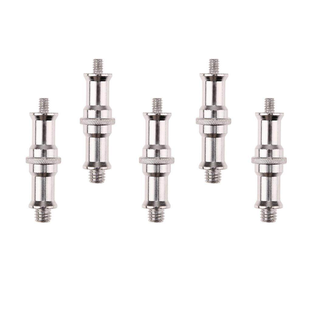 LacooppiaDouble End Stud Bộ Chuyển Đổi 1/4 Inch Và 3/8 Inch Đầu Nối Vít Có Ren, Cho Ánh Sáng Đèn Flash Đứng- Gói Của 5