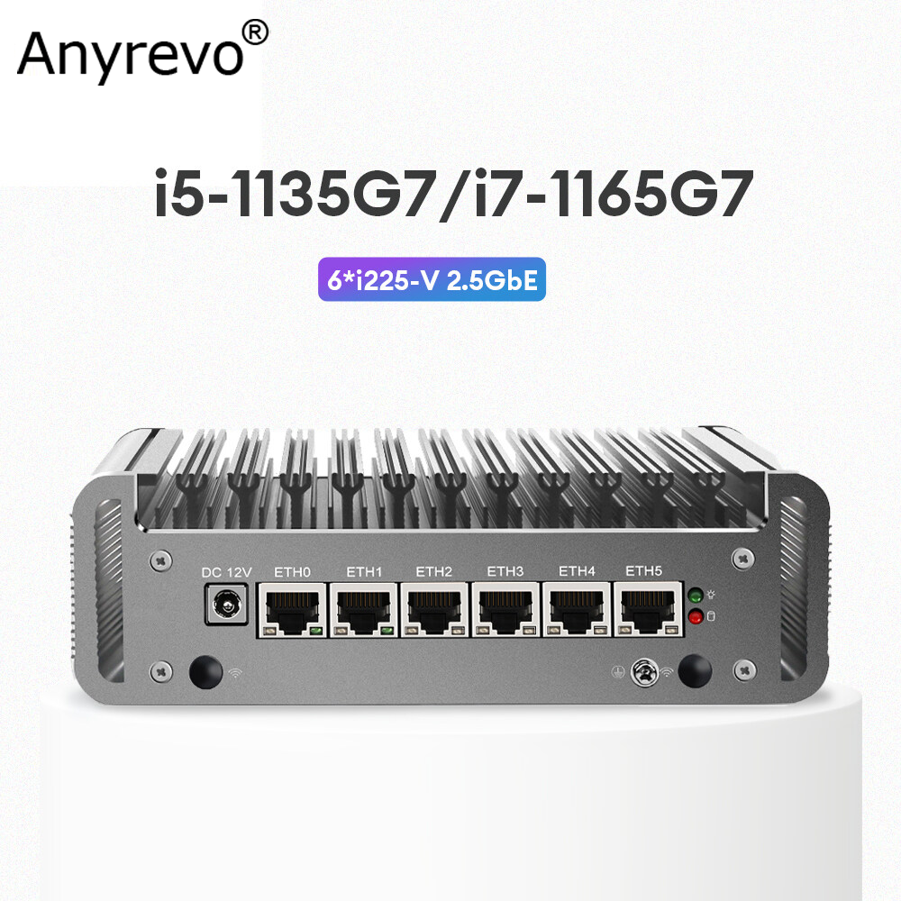 11th Intel Core i7-1165G7 i5-1135G7 Fanless Industrial PC Firewall Router  Pfsense i211AT 6LAN RJ45 4*USB 2x DDR4 HDMI Mini PC AES-N | Lazada Singapore