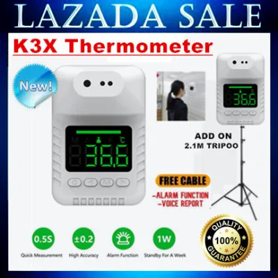 Ready Stock !!! New K-3S k3S K3X Wall-mounted Thermometer Voice Prompt Infrared Thermometer Automatic Induction Non-conta