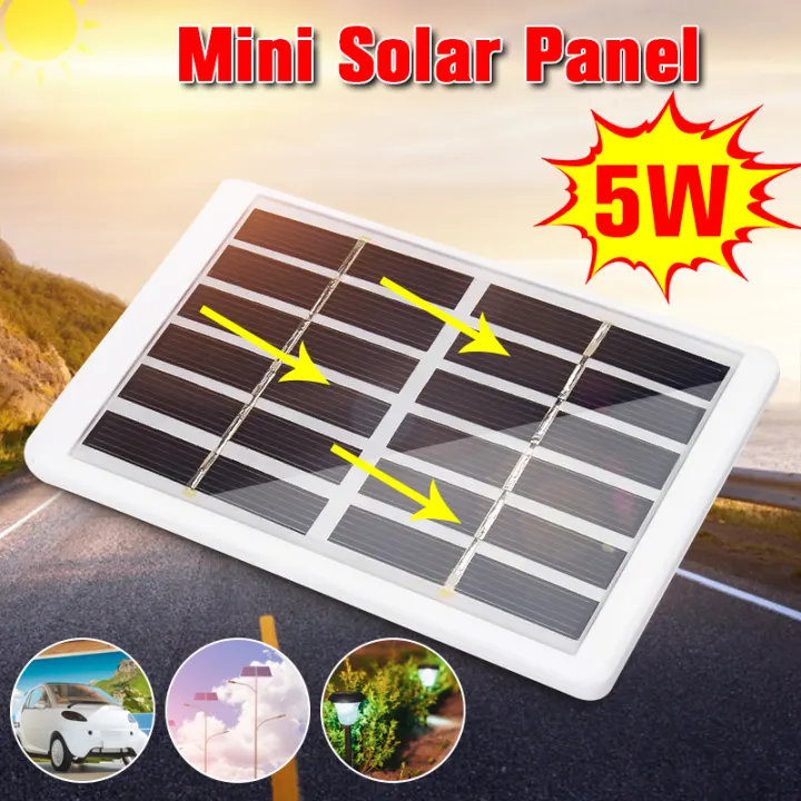 5w 6v Solar Panel With 3 M Cable Solar Energy Polysilicon Solar Power Panel Battery Charger Lazada Singapore