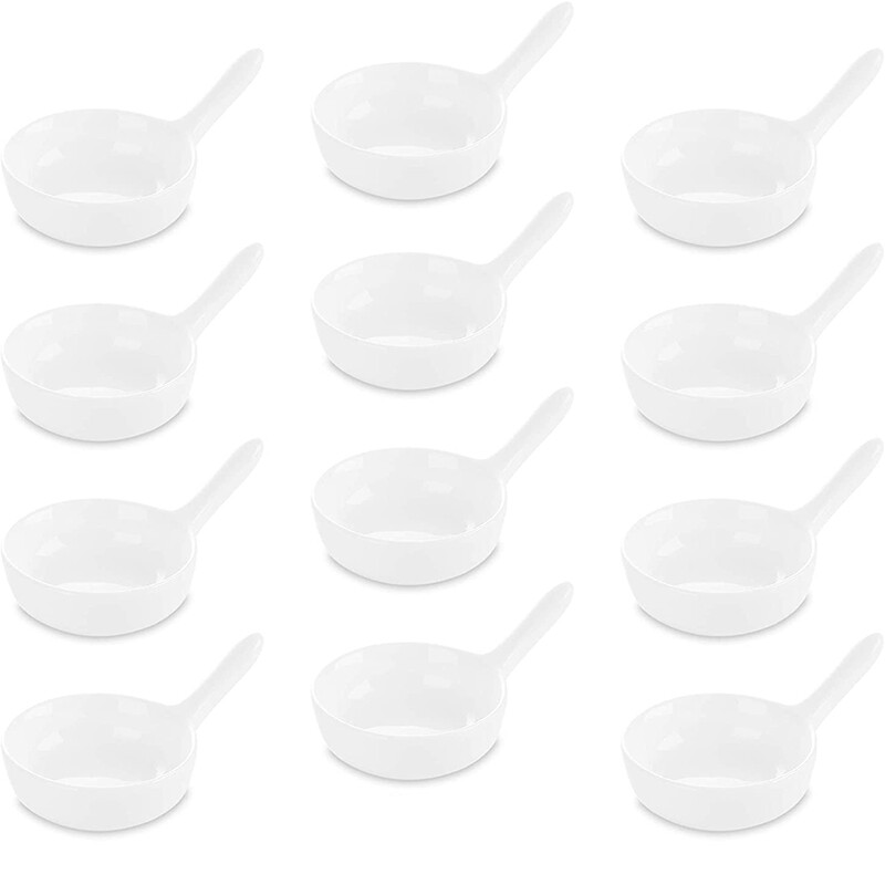 DAFIFY Multi-function Porcelain Dipping Soy Sauce Dishes Spoon and Matte Ceramic  Little Candle Spoons