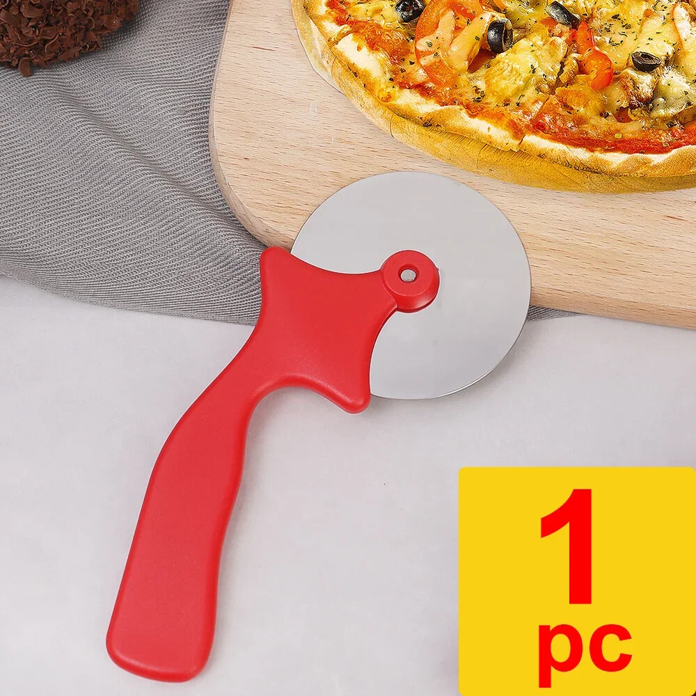 Pizza Cutter Steel Rolling Knife Pastry Dough Cutter Wheel Roller Crust Baking Tools Manual Noodle Roll Sharp Non Rusty Knifes