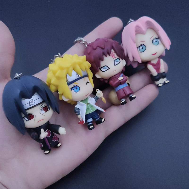 4 Cái/bộ Mô Hình Móc Khóa Naruto 4th Naruto Búp Bê Keychain