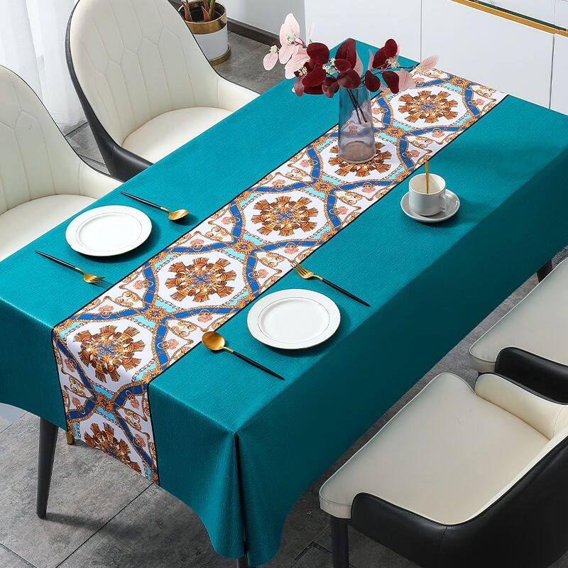 The New Tablecloth Is High-grade, Waterproof, Oil Resistant, Hot Resistant, and Washable. It Is A Rectangular Table, Tea Table, and Living Room Tablecloth