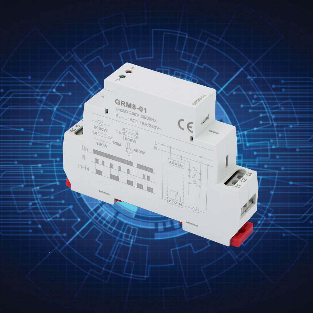GRM8-01 Electronic Impulse Relay Latching Relay Memory Relay AC Impulse Relay 230V