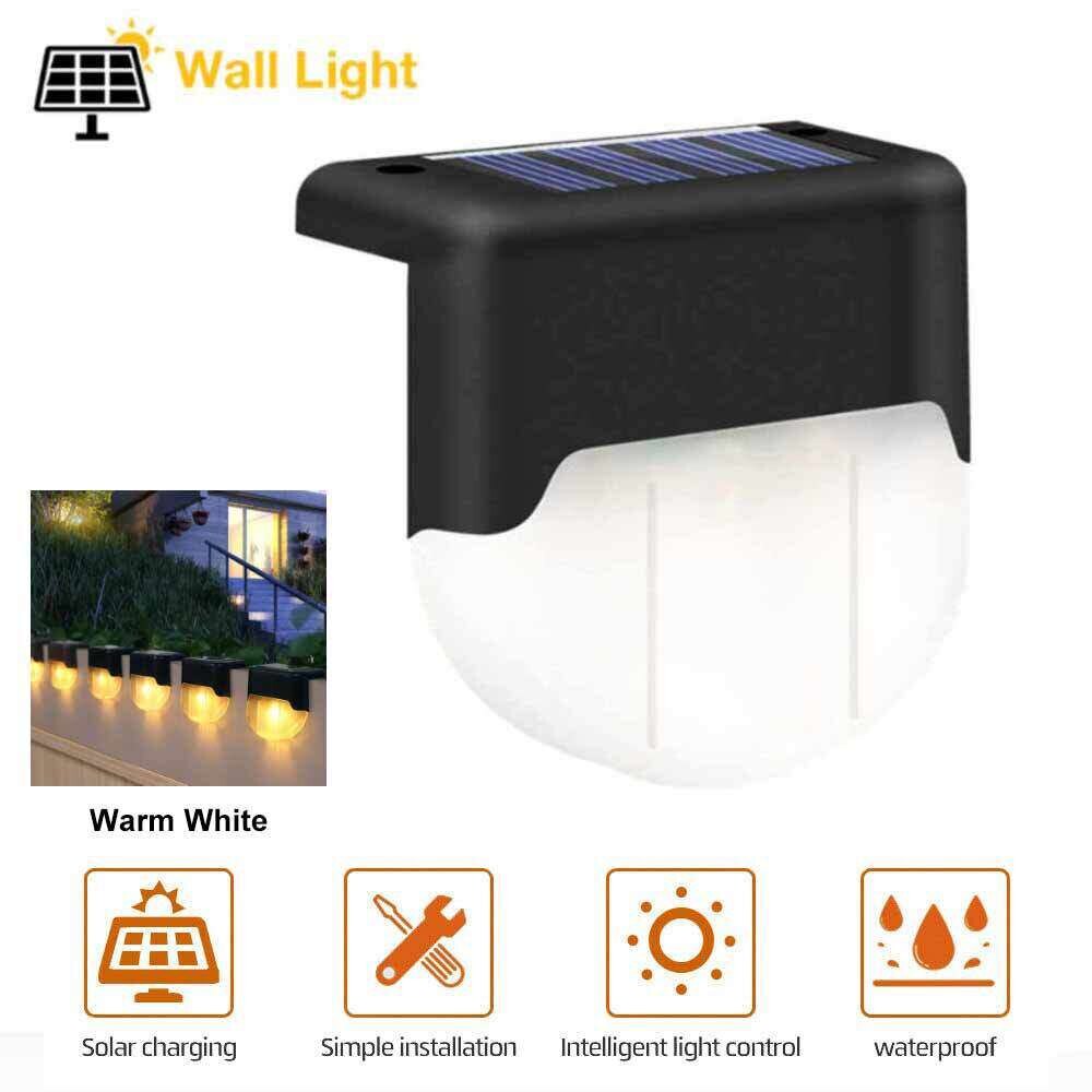 Đèn LED năng lượng mặt trời đèn chiếu sân vườn bước Đèn Ngoài Trời hàng rào không thấm nước ánh sáng đèn thông minh điều khiển cảm biến Đèn tường năng lượng mặt trời Vườn hiên ngoài trời sân cầu thang hàng rào bước ánh sáng trang trí