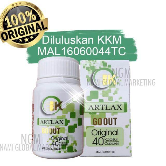 1 Bottle Artlax Go Out Penawar Gout Erat Kasih Original Lulus Kkm Lazada
