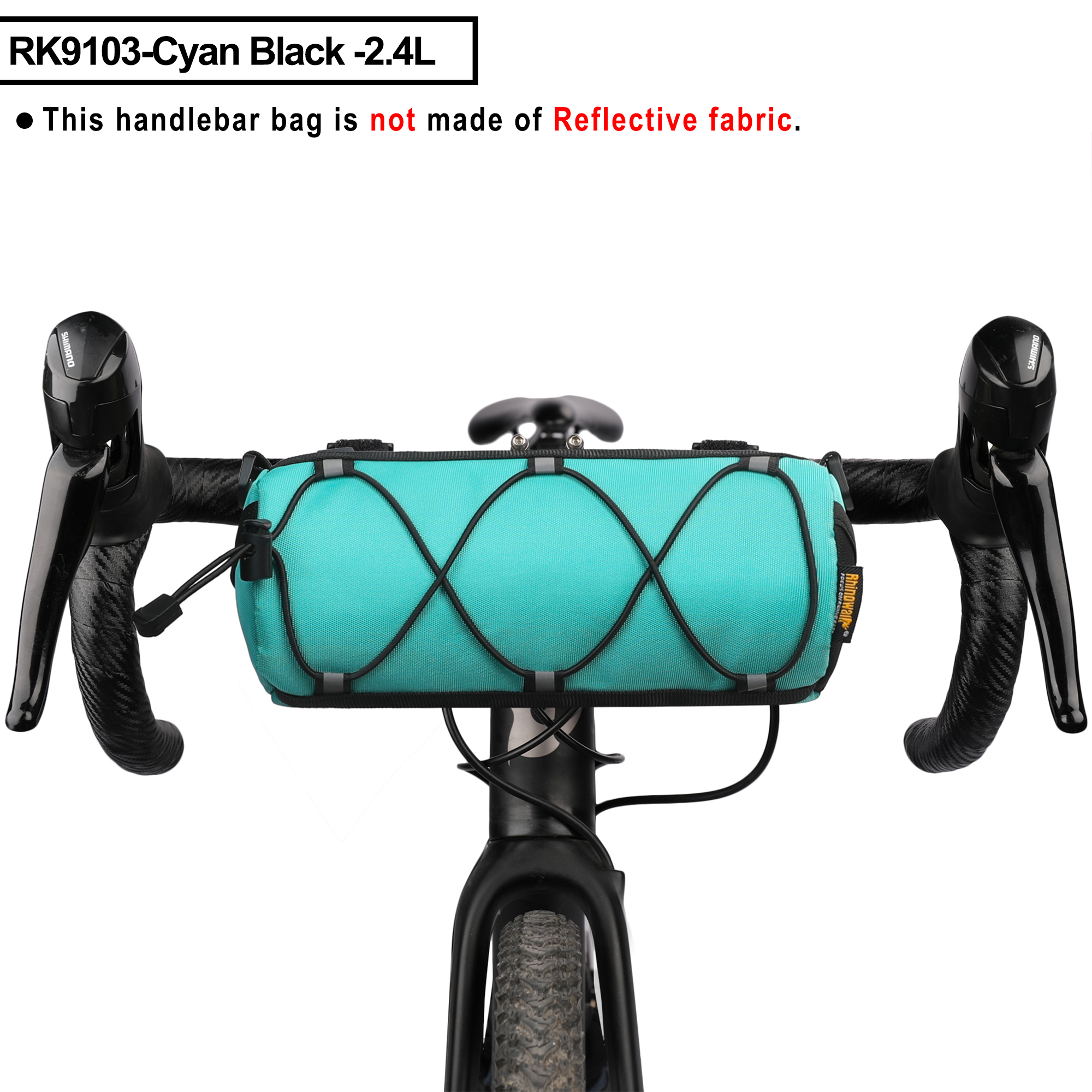 Rhinowalk 2.4L Bicycle Handlebar Bag Front Tube Bag Reflective Multi-color Multifunctional Bicycle Front Bag Frame Tool Bag Portable Outdoor Travel Storage Shoulder Bag Bike Accessories
