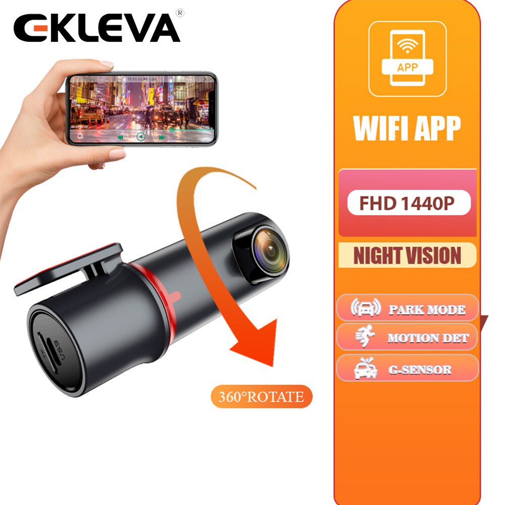 EKLEVA WiFi Dash Camera For Car Dvr FHD 1440P Dashcam MINI Auto Driving Recorder App Control Night Vision Car Camera