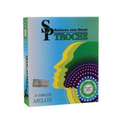 SP TROCHE RELIEVES SORE THROAT LOZENGE 24 TABLETS MELON (EXP 3107