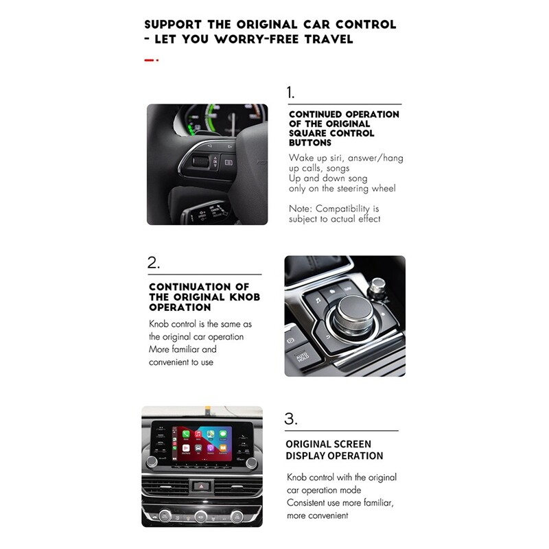 Android System To Wireless Carplay Box Apple Wireless Carplay Screen Mirroring MLink Carplay Ai Box Smart Car Adapter