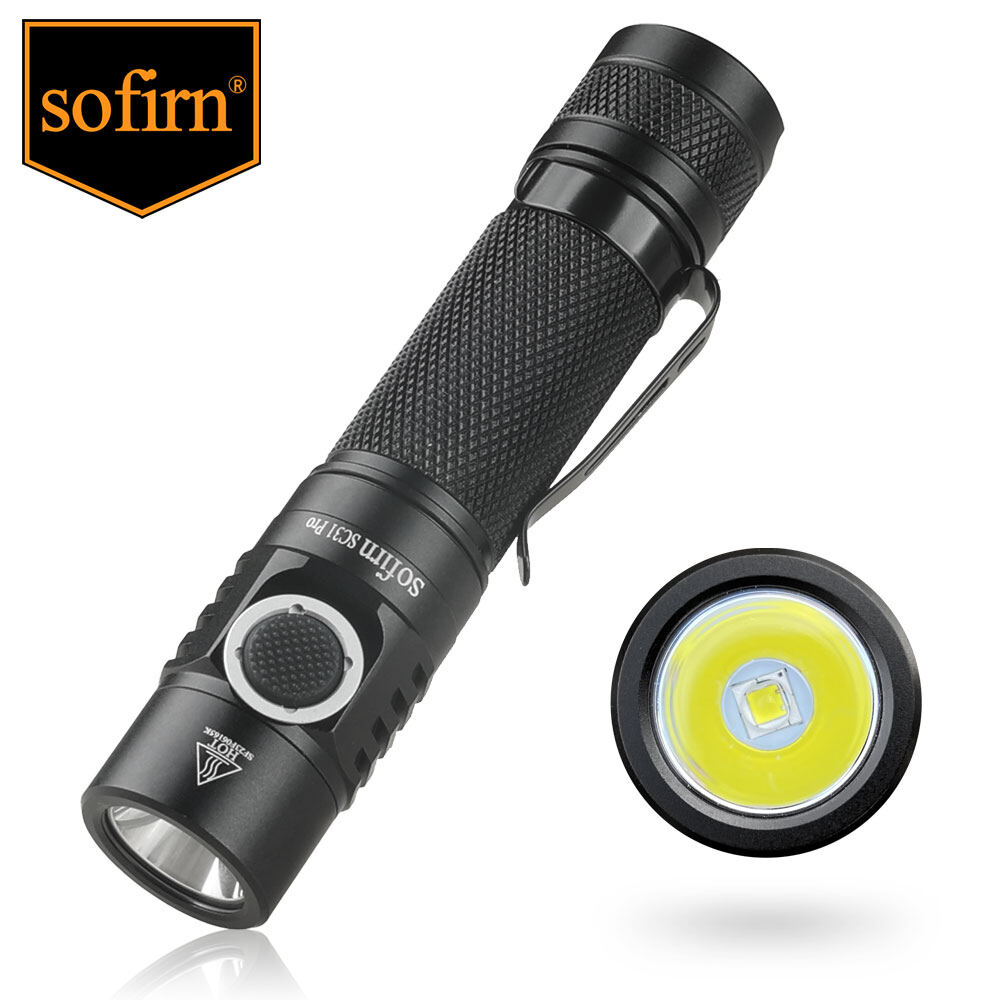 Đèn Pin LED Sofirn SC31 Pro, Cổng Sạc USB C Mạnh Mẽ 18650 SST40 2000LM Anduril