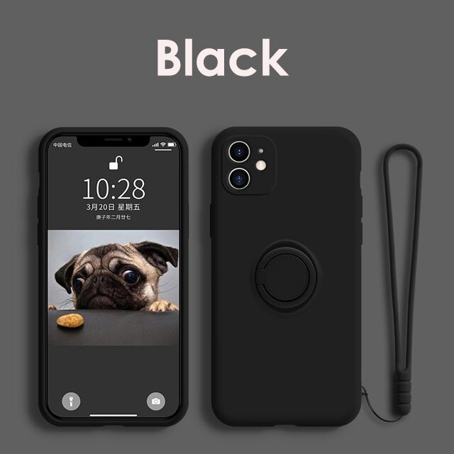 Ốp Lưng Xiaomi Mi 12 Redmi Note 11 11S Pro Plus + 5G Poco X4 Pro Silicone Lỏng Mềm Sang Trọng Với Giá Đỡ Nhẫn Nam Châm Ốp Chống Sốc Dây Đeo Miễn Phí