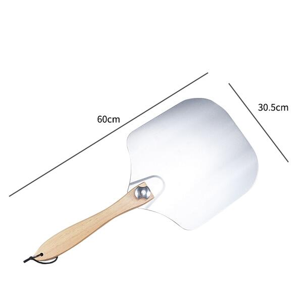 Premium Aluminum Pizza Shovel Peel Lifter Tools Non Slip Wooden Handle Cake Bread Paddle Cheese Cutter Baking Turner Essorie
