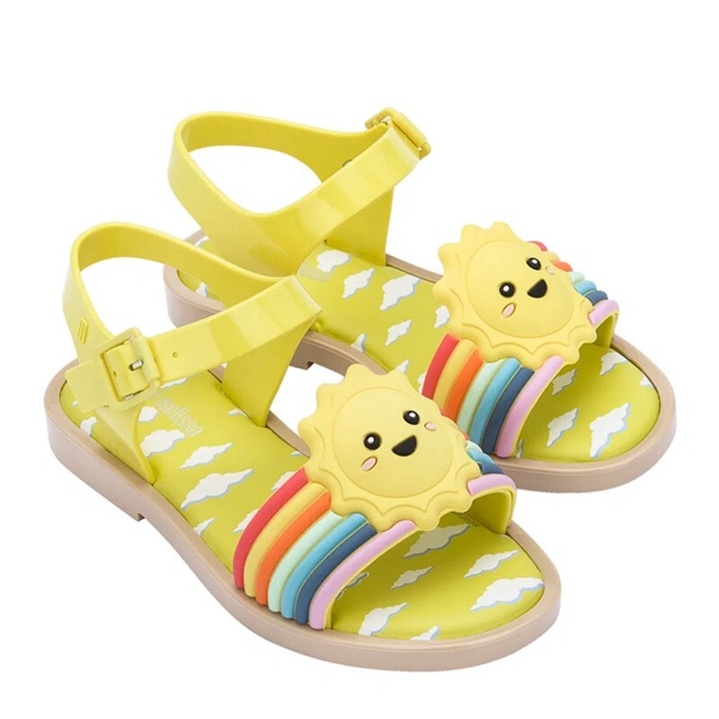 Melissa Rainbow Girl Sandals Beach Jelly Shoes Children Breathable Non