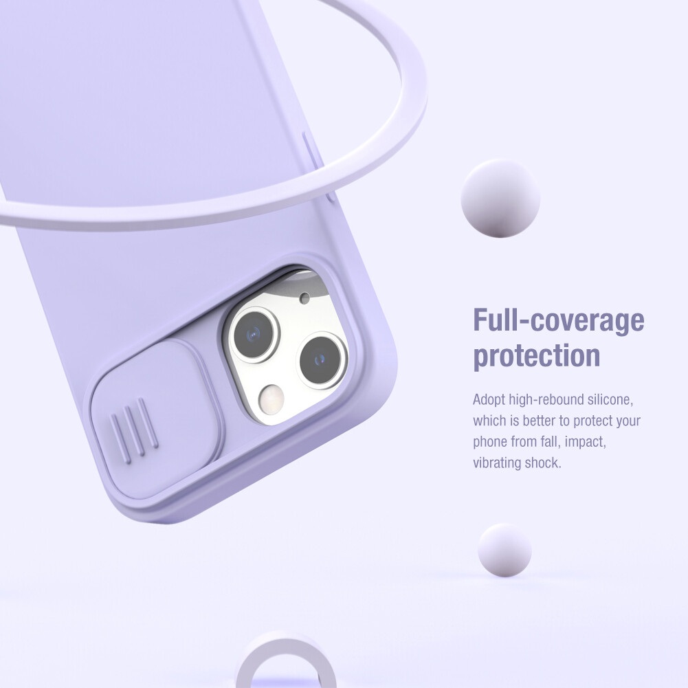 Nillkin CamShield Silicone Ốp Lưng Cho  iPhone 13 Ốp Lưng Mượt Silicon Mềm Trượt Máy Ảnh Bảo Vệ Ốp Lưng