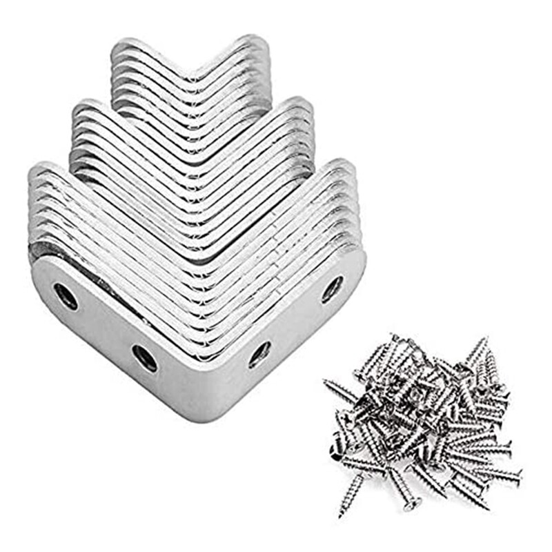 MultiSize RightAngle Reinforced Corner Code LShaped Bracket 90