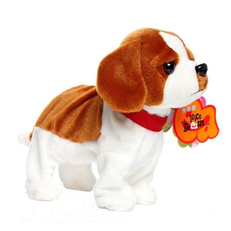 Dongxi Electronic Robot Dog Kids Plush Toy Sound Control Interactive Bark Stand Walk 8 Movements Plush