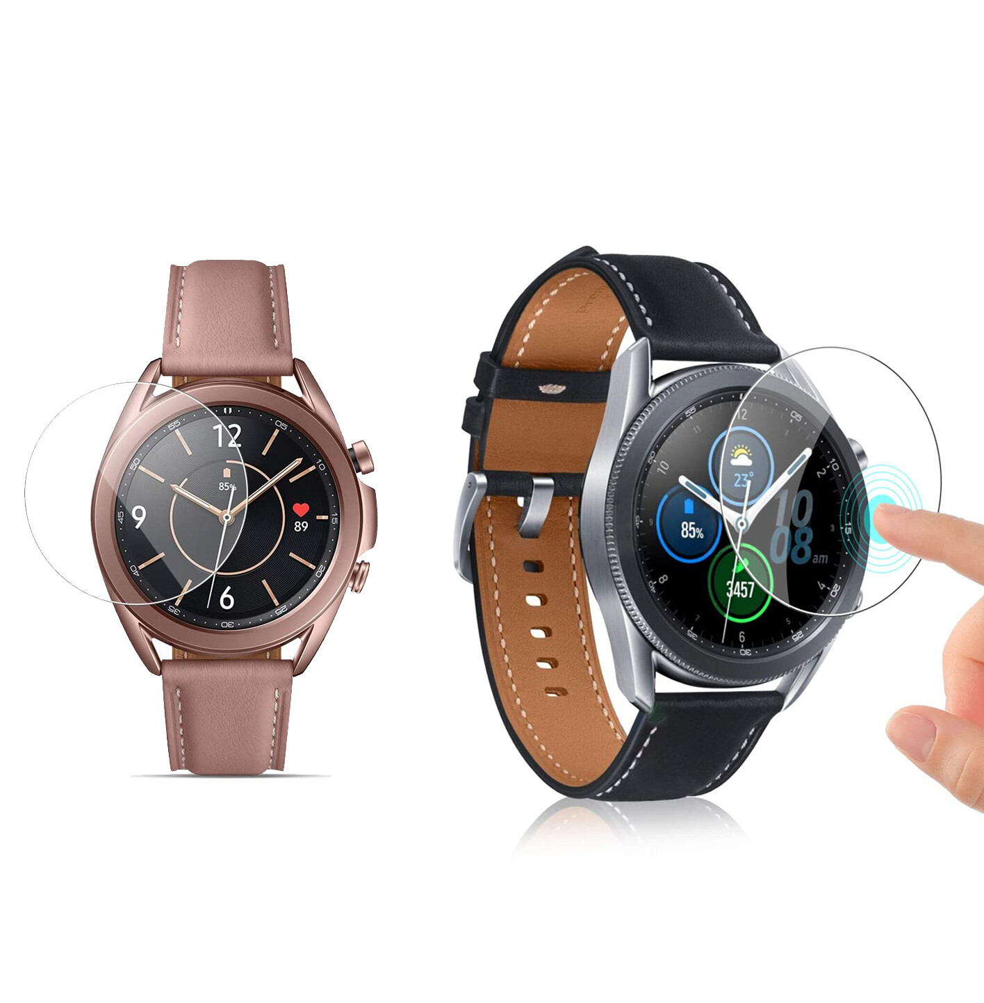 Tempered Glass Film Screen Protector for Samsung Galaxy Watch 3 41mm 45mm