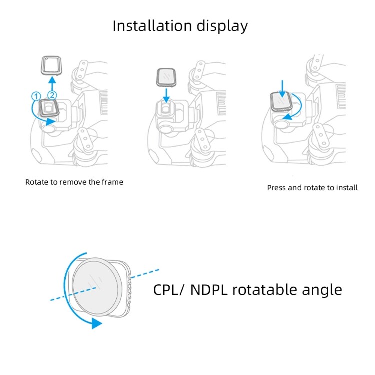 JSR Drone CPL Lens Filter for DJI MAVIC Air 2