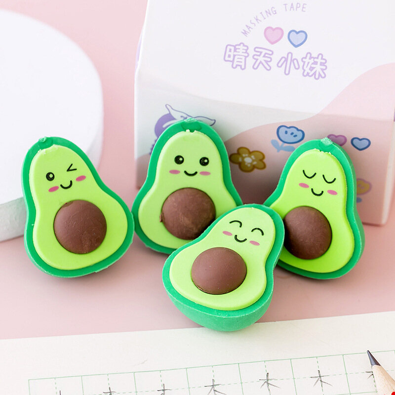 Creative Avocado Eraser Set Student Cute Rubber Student Stationery