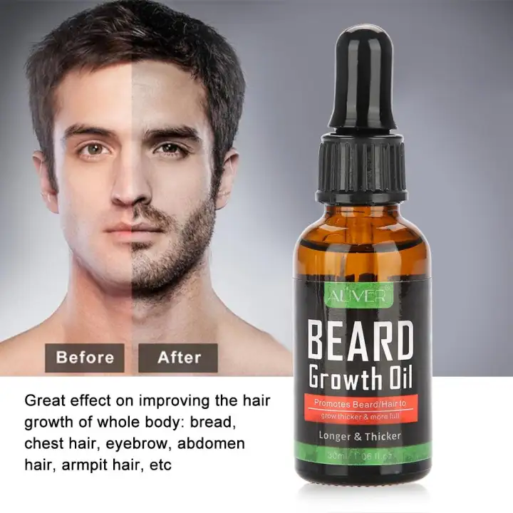 Hea Aliver Bread Growth Oil Men Moustache Enhancer Beard Shaping