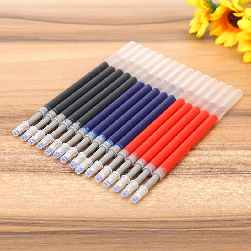 Bộ 10 Cây Bút Gel + 2 Cây Bút, Văn Phòng Phẩm Bút Bi Trường Học Màu Đỏ Xanh Đen 0.5 Mm