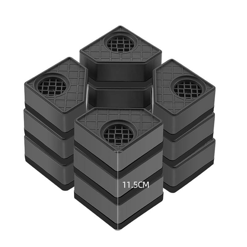 4pcs Roller Washing Machine Footrest Base Anti-Slip Anti-Shock Fixed Heighten General Shock Absorber Refrigerator Stand Base Bracket