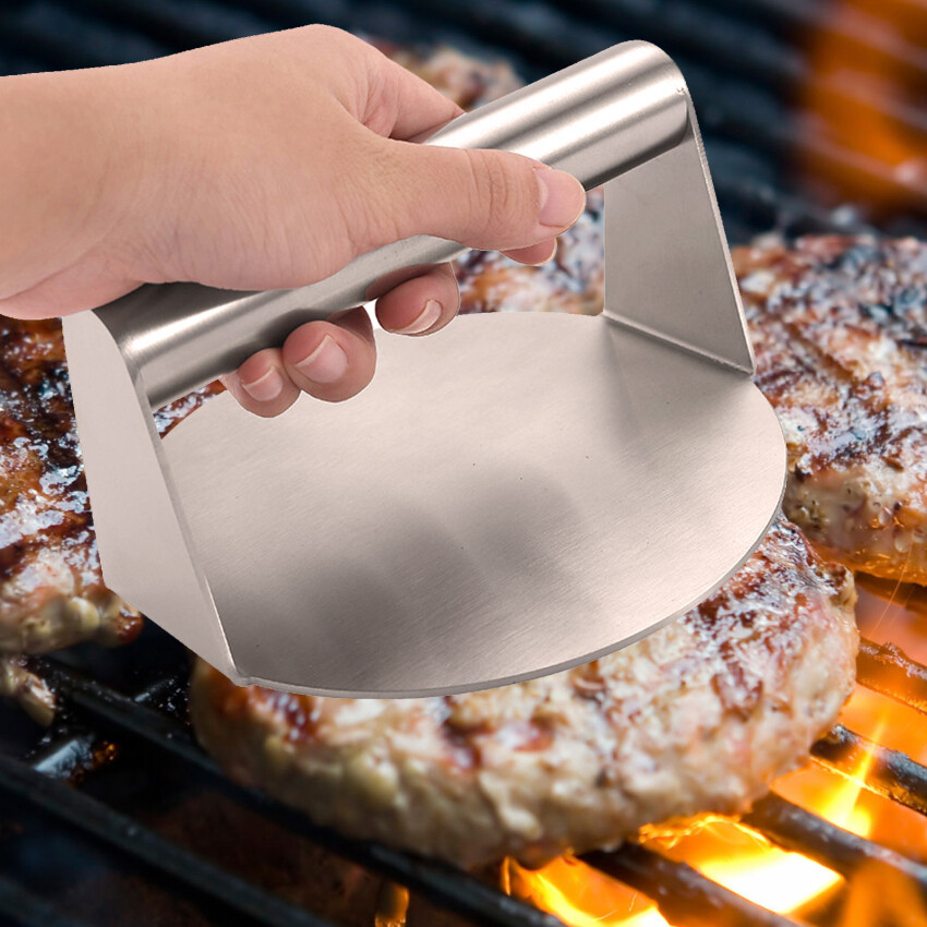 Smash Burger Press，5.51in Stainless Steel Cookie Presses，Burger Press, Non Stick Hamburger Patty Maker