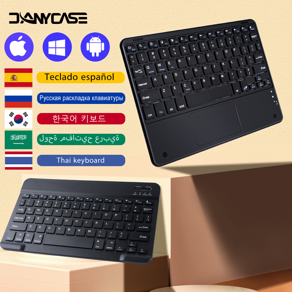 Wireless Keyboard For Tablet iPad iPhone Bluetooth-compatible Rechargeable 10inch Keyboard