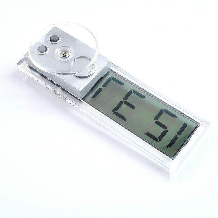 1PC Universal Auto Car Electronic Clock Mini Digital Car Electronic Clock Mini Durable Transparent LCD Display Digital With Sucker