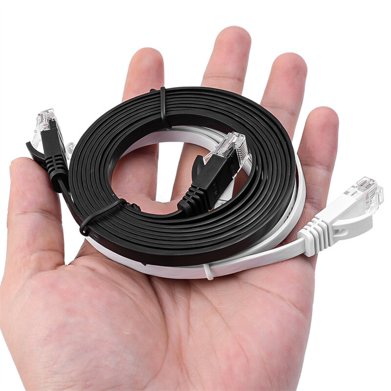 Cat 6 Flat cáp mạng RJ45 Cat6 Ethernet dây dẹt LAN 1000Mbps tốc độ cao Ethernet đường chạm Xoắn bắt chéo vá dây kết nối