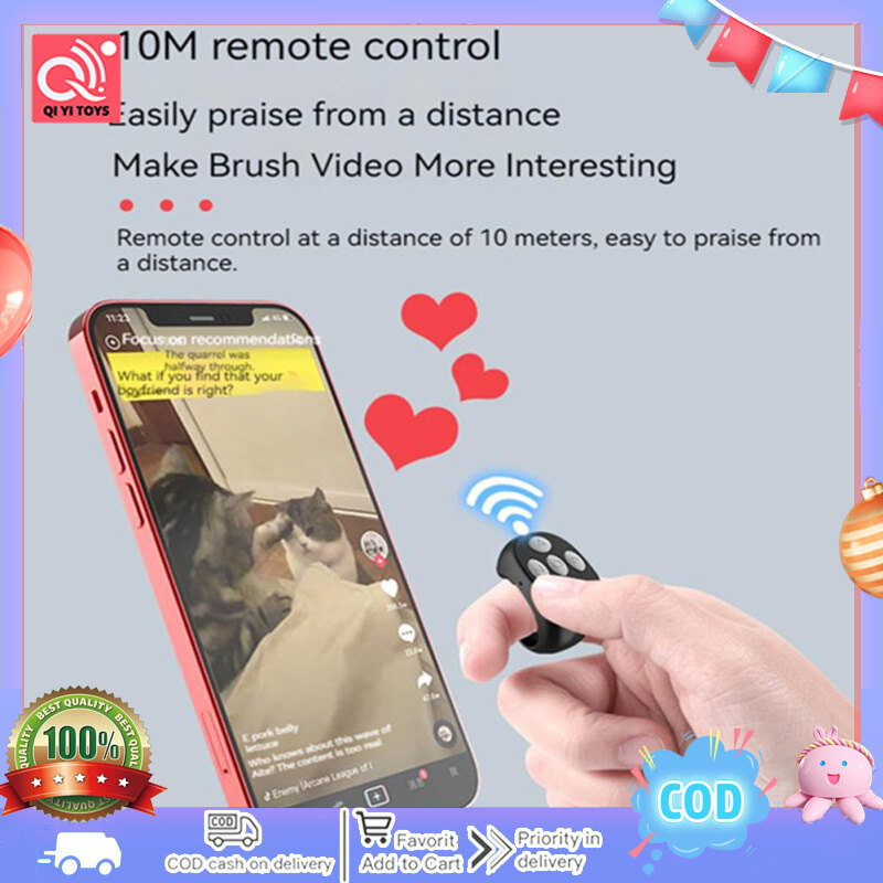 【Hot Sale🥇】Tik Tok Ring Remote Control Portable Bluetooth-compatible Mobile Phone Selfie Timer Page Turner Controller