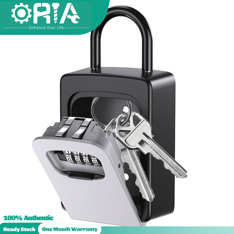 ORIA Key Safe Lock Box, Portable Key Storage Box for House Key, 5 Key