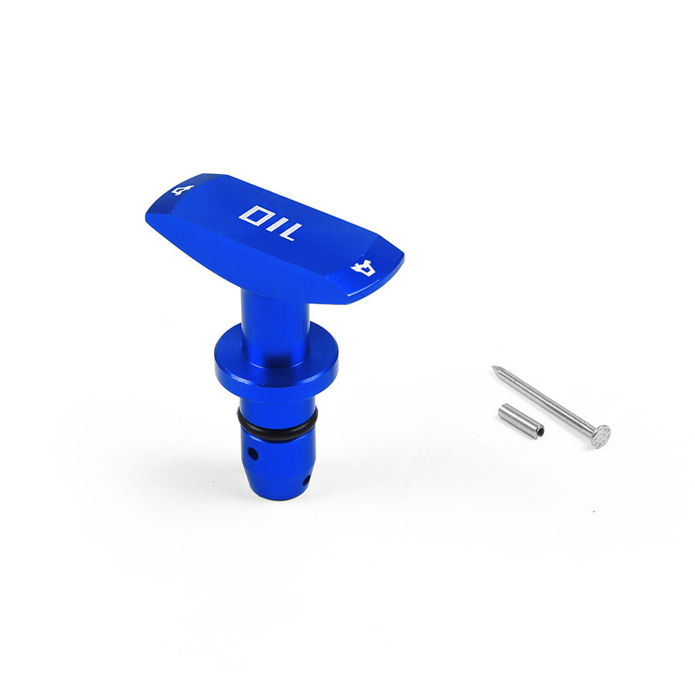 Blue Car Oil Dipstick Pull Handle Engine Oil Pullhandle Aluminum Billet Universal Automobile Replacement