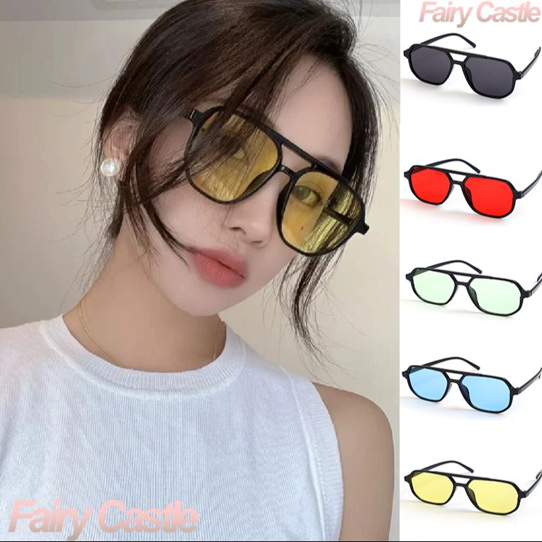 U.I Station Square Sunglasses - Oversized Mirrored Lens, Unisex, UV400 Protection, With Case & Cloth - View #10