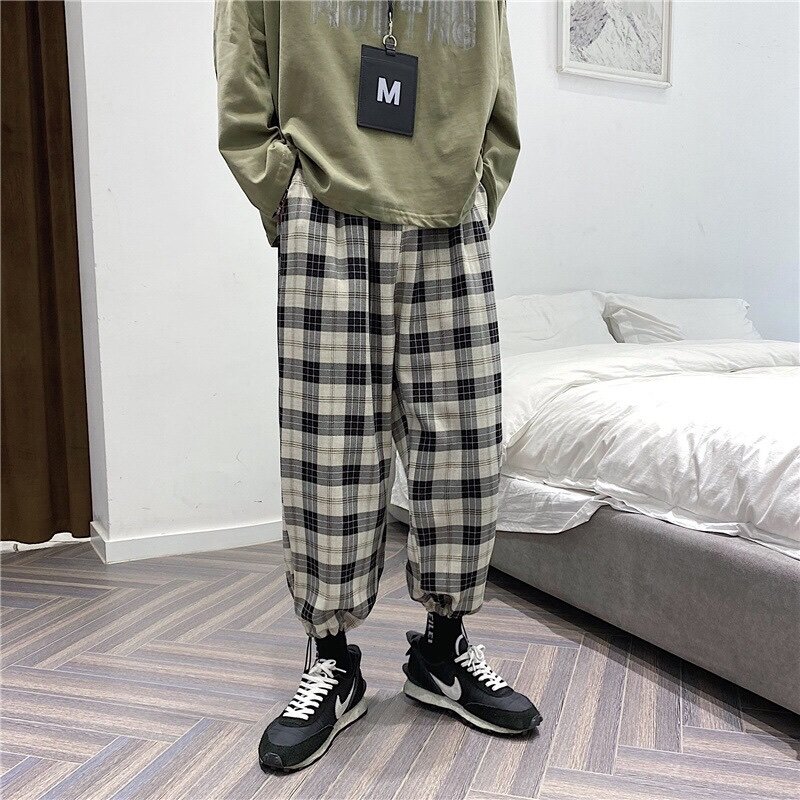 trendy checkered pants