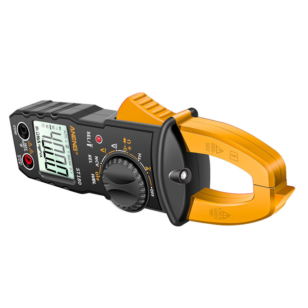 Shockley Digital Clamp Meter Multimeter Tester 4000 Counts Amp Ohm Volt Meter Measures AC Current AC/DC Voltage Capacitance Resistance
