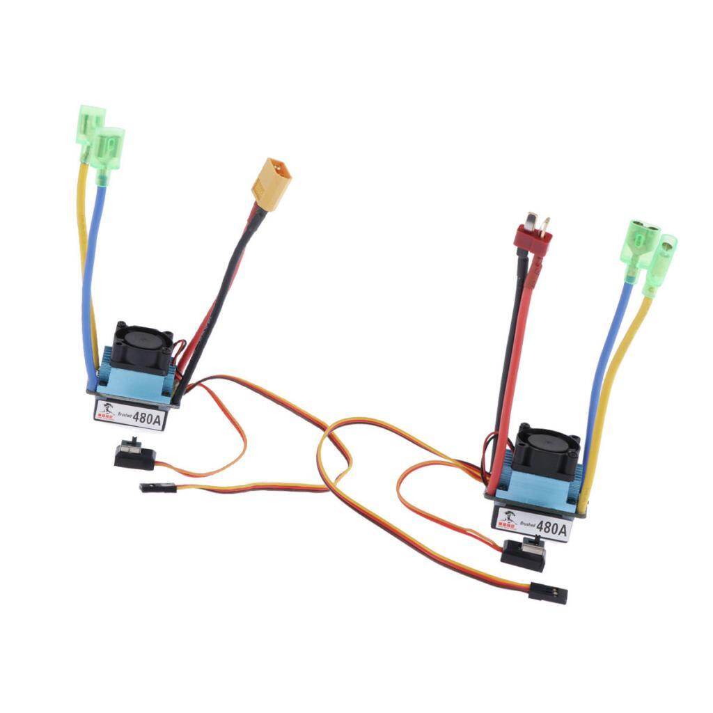 Miusue 480A Speed Controller Waterproof Brushed ESC for 540/550/775 Motor