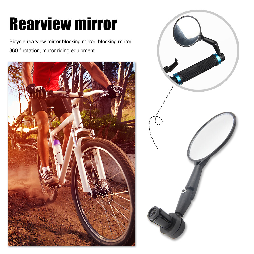 1 Cái Xe Đạp Handlebar End Mirrors 360 Xoay Xe Đạp Side Chiếu Hậu Gương