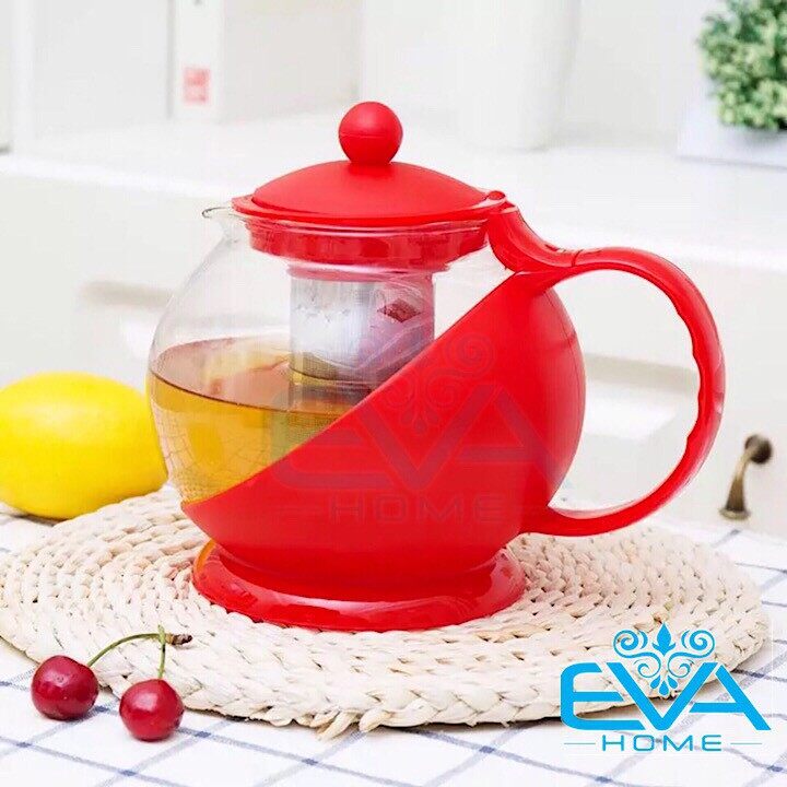 Bình thủy tinh ấm trà thủy tinh có lõi lọc 1250ml