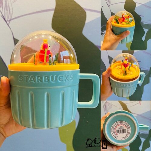 Starbuck Official Store Starbuck Cup 2021 Colorful Jungle Woodpecker Stereo Scene Ceramic Mug Desktop Coffee Drinking Cup Starbuck Coffee Mug Fox Cup