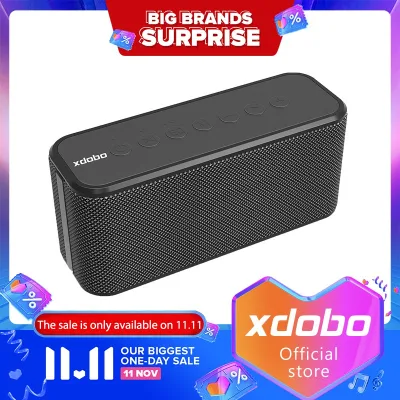 XDOBO X8Plus 80W High Power Bluetooth Speaker: Portable Bluetooth, Wireless Speaker with Microphone- Soft Black