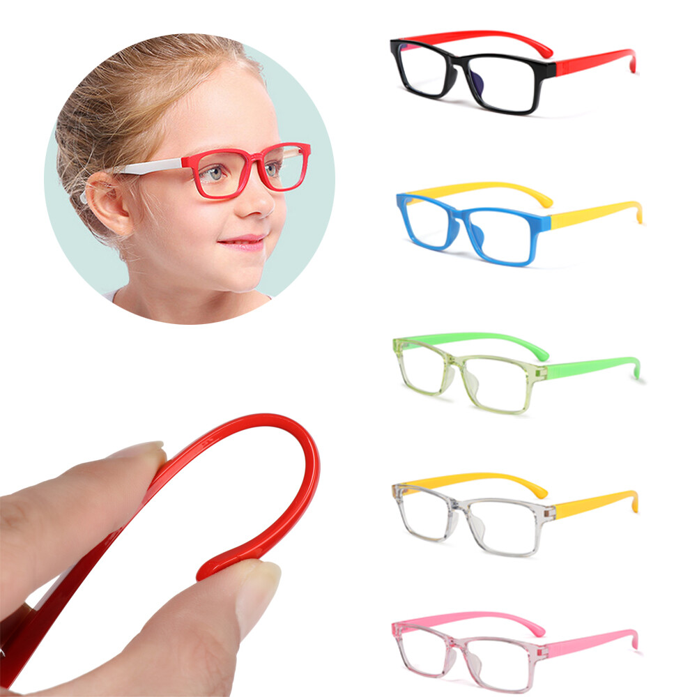 1 * Kids Anti Blue Light Glasses Baby Fashion Anti-blue Light Glasses for Children Soft Frame Goggle Plain Silicone Glasses Kids Eyewear