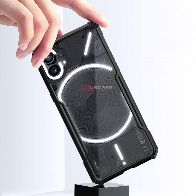 PlusCase for Nothing Phone (1) Case Air Cushion Hard Crystal Clear Back Soft Border Shockproof Full Protection Phone Casing